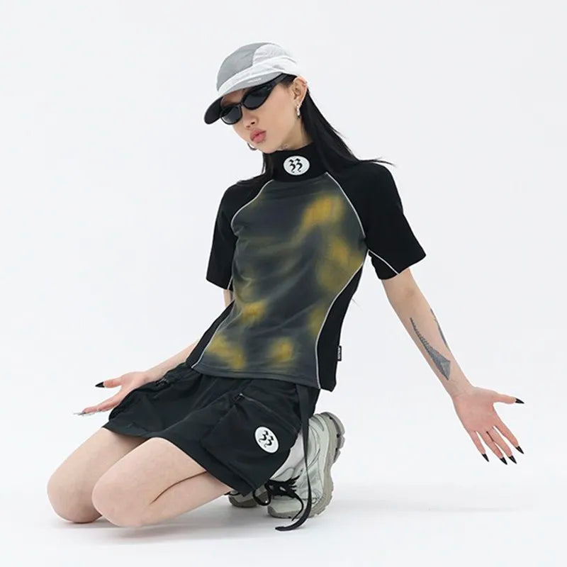 TOP 602 Cyber Y2k Shirt Vintage Streetwear Chic