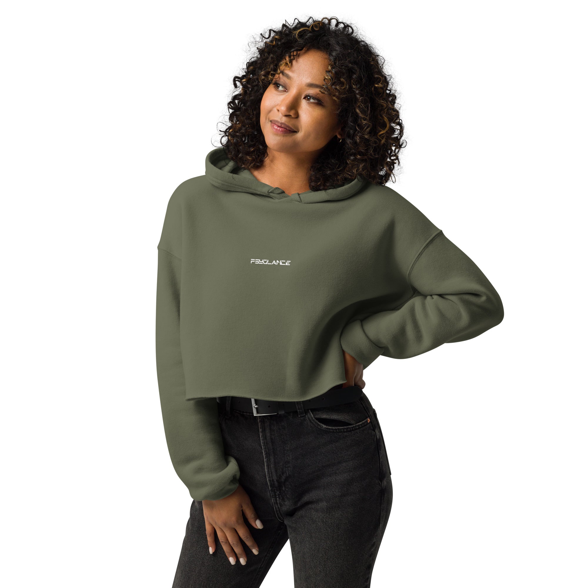 CROP HOODIE 403 | MILITARY GREEN